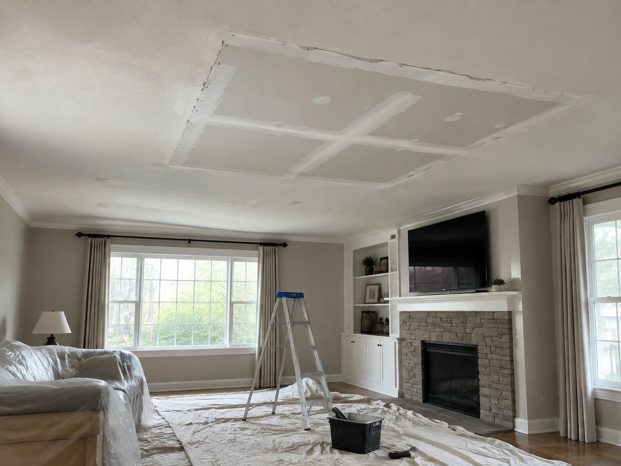 Ceiling repair in an Ottawa interior